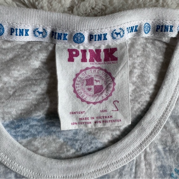 Victoria's Secret PINK | White & Blue Sheer "Rebels" Vintage Jersey | Size Small - Picture 7 of 10